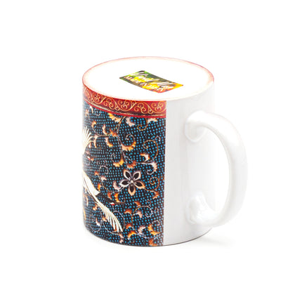 Ceramic Mug with Cranes in Flight Design - 11 fl.oz.