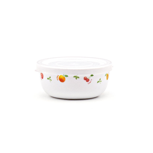 Assorted Fruits Bowl with Lid 3.4"D Set of 5