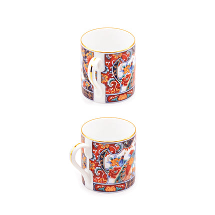 Imari Porcelain Coffee Set - 6 Cups & 6 Saucers