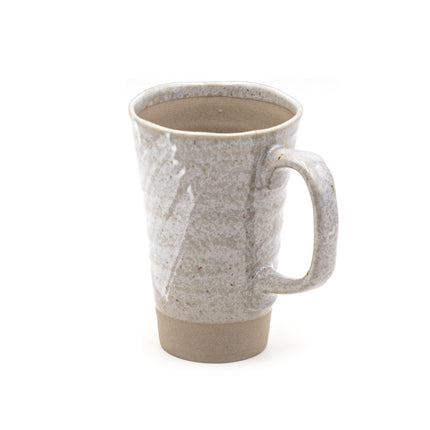 Gray Procelain Cup with White Brushstroke Accents