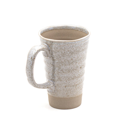 Gray Procelain Cup with White Brushstroke Accents