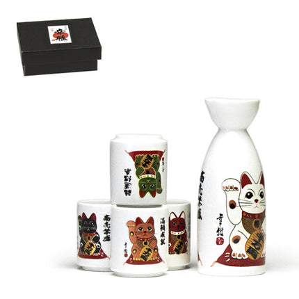 Lucky Cat Sake Set