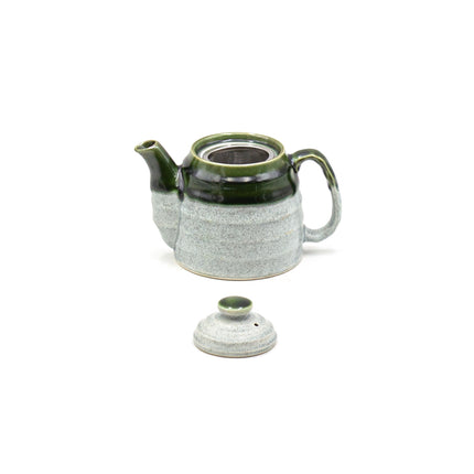 Japanese Teapot Teacup Set Green Bamboo Case