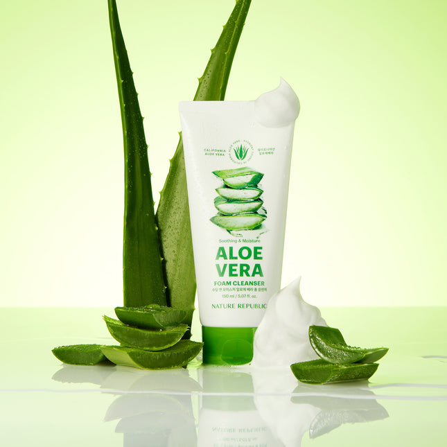 Nature Republic Mild & Moisture Aloe Vera Foam Cleanser