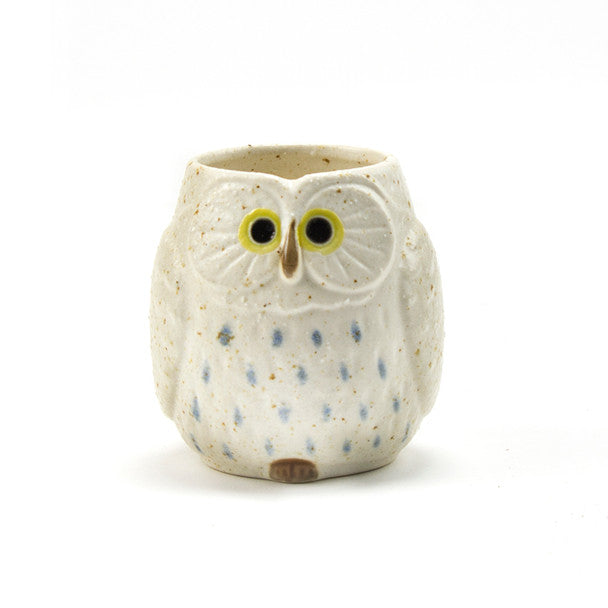 Stony Owl White Teacup