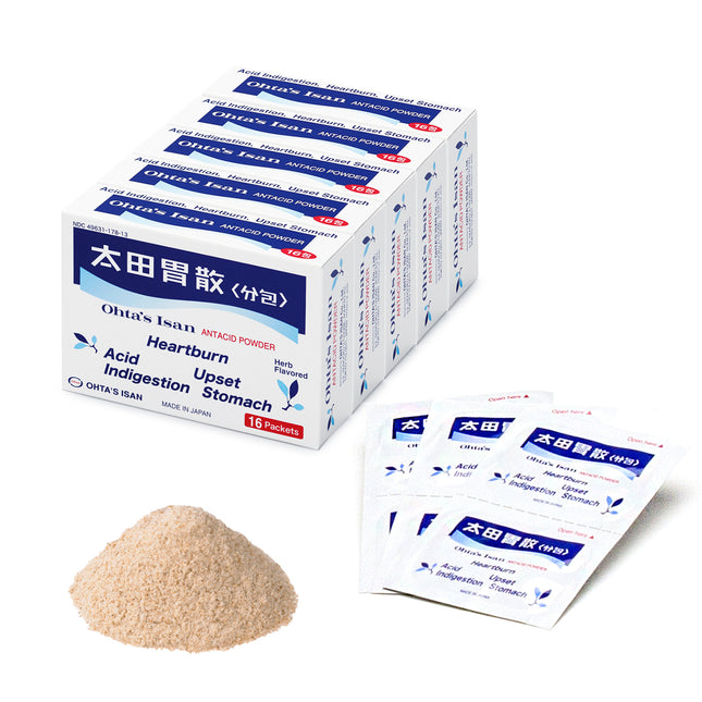 [Ohta's Isan 일본 대표 위장약 '오타이산'] Antacid Herbal Powder, Made in Japan - 5 Pack