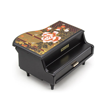 Piano-Shaped Lacquer Tissue Box - Rose