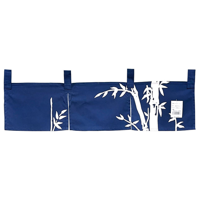 White Bamboo Cotton Furoshiki Art - Blue, White (Short)