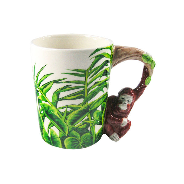 Orangutan Shaped 3D Handle Mug