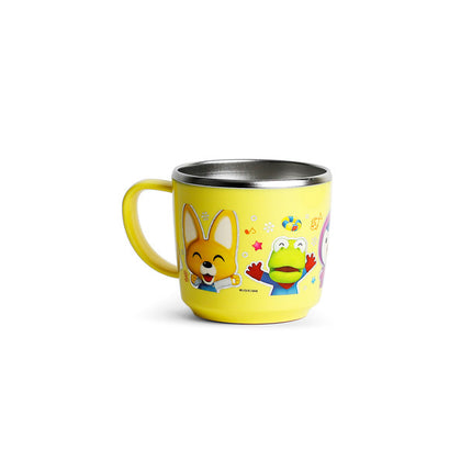 Pororo Kid Cup Non-Slip Stainless Steel Yellow Mug