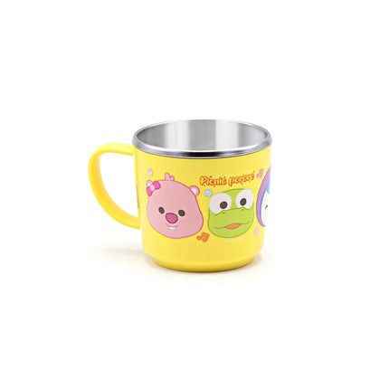Pororo Kid Cup Non-Slip Stainless Steel Yellow Mug