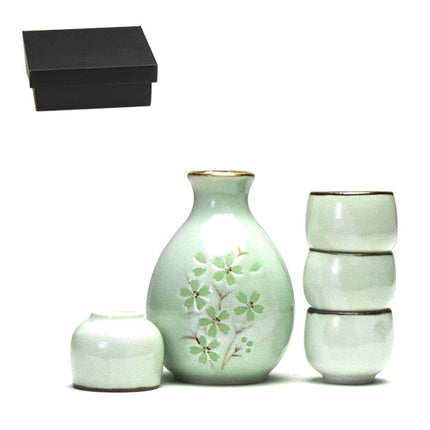 Jade Flower Sake Set