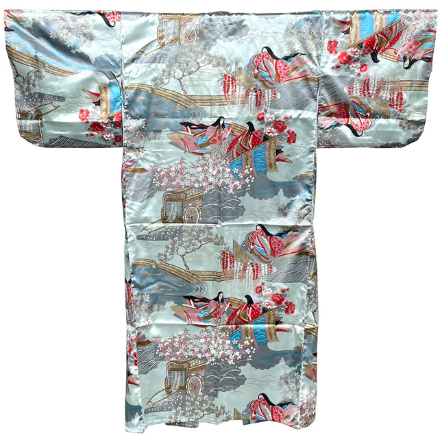 Ladies Chatting Kimono Robe - Green