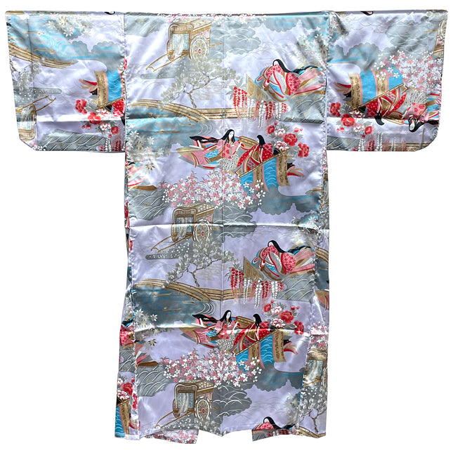 Ladies Chatting Kimono Robe - Purple