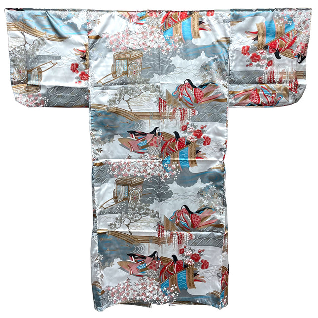 Ladies Chatting Kimono Robe - White