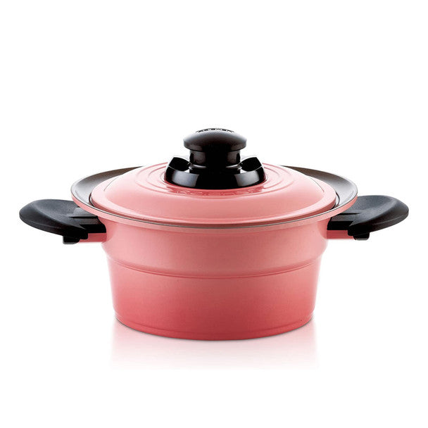 Roichen Smart Pot Aluminum Ceramic Casserole 18cm (2.1L) Pink