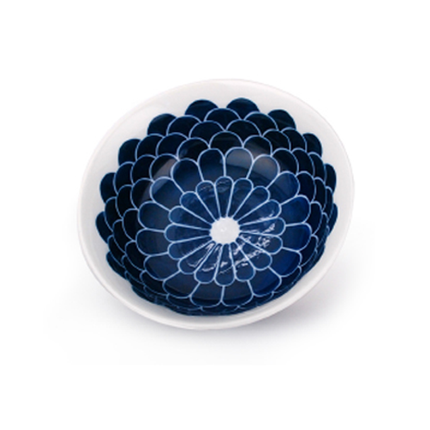 Blue Flower Noodle Bowl 8"D, Set of 4