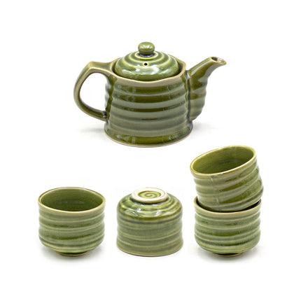 Japanese Teapot Teacup Set - Green