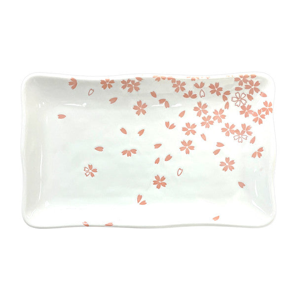 Kafuh Pink Sakura Sushi Plate 9-3/4"L