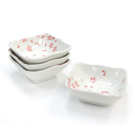 Kafuh Pink Sakura Square Bowls 4pc Set