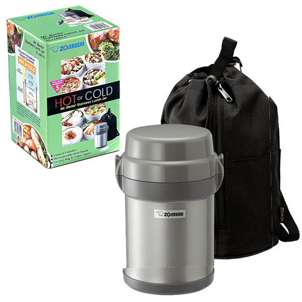 Zojirushi Mr. Bento Stainless Steel Lunch Jar 41oz (Silver)