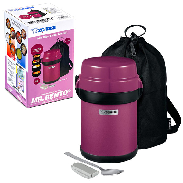 Zojirushi Mr. Bento Stainless Lunch Jar 41oz (Plum)