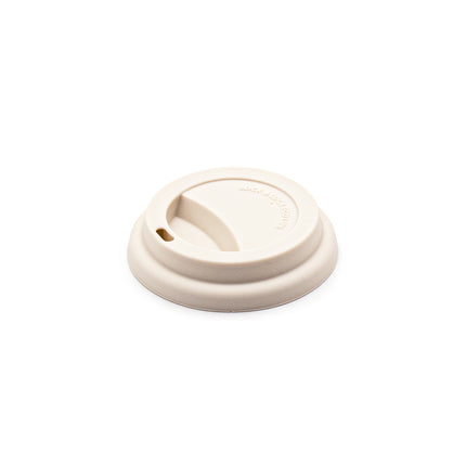 Eco Friendly Ceramic Cup with Lid - White