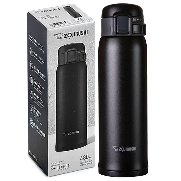 Zojirushi Stainless Steel Mug Bottle 16oz/0.48L (Black)
