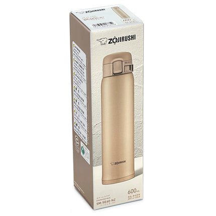 Zojirushi Vacuum Mug Flip-Open Stainless Steel 0.6L (Beige Gold)