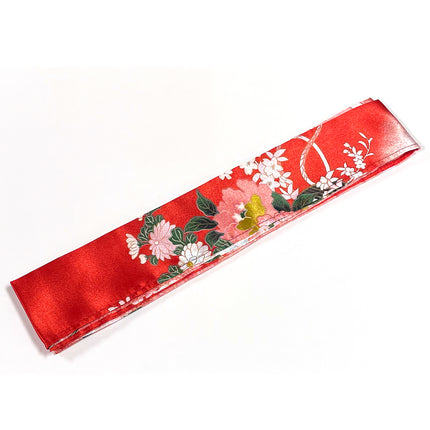 Japanese Kimono Robe Floral Pattern - Red