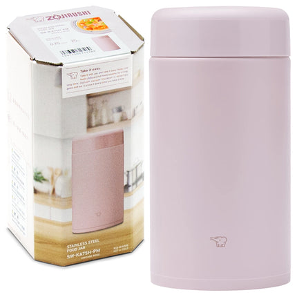 Zojirushi Food Jar Stainless Steel, Pink 0.75L