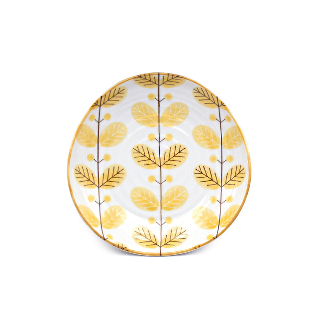 Kafuh Japan Yellow Leaves Plate Set of 6