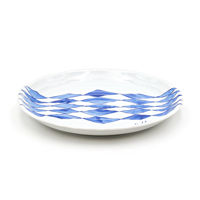 Yuko Hattori Blue Diamond Ceramic Plate