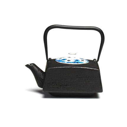 Cherry Blossom Square Tea Kettle - Black