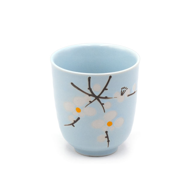 Blue Sakura Flower Tea Cup 2pc Set