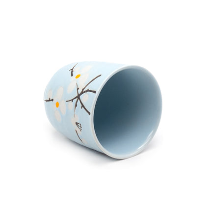 Blue Sakura Flower Tea Cup 2pc Set