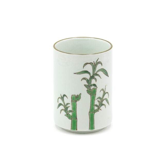 Green Bamboo Ceramic Tea Cup