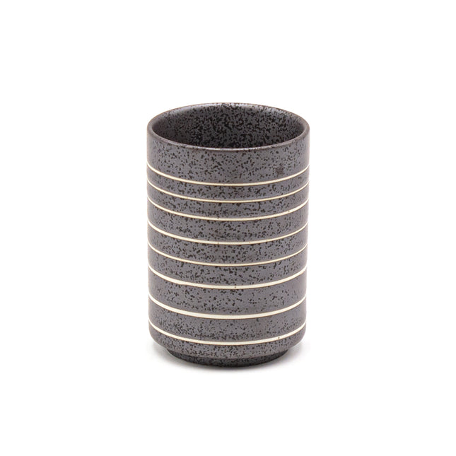 Gray Stripe Ceramic Cup