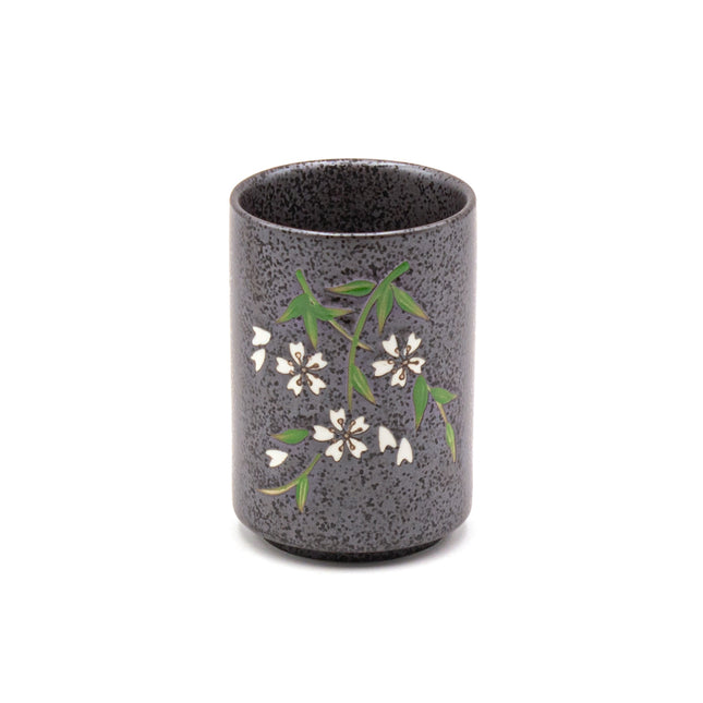 Midnight Bloom Ceramic Tea Cup 2pc Set