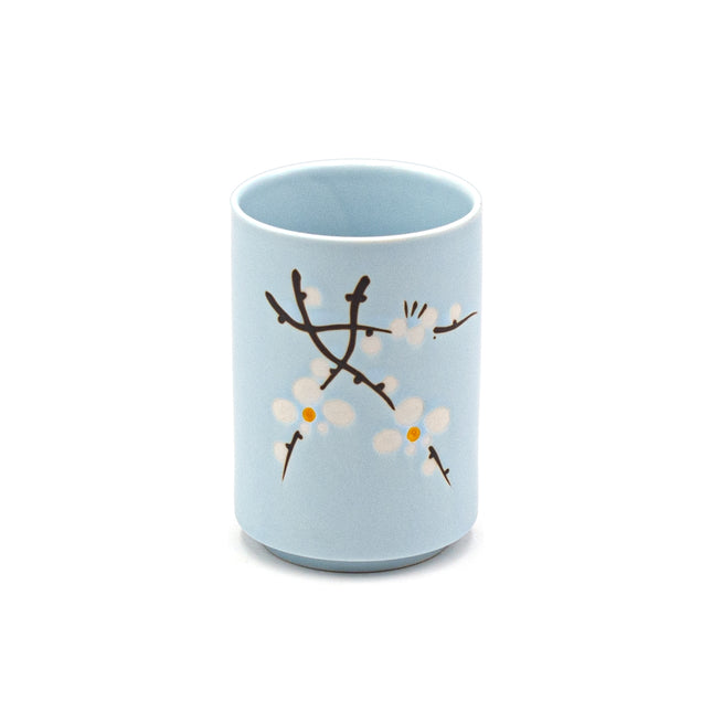 Blue Sakura Ceramic Tea Cup