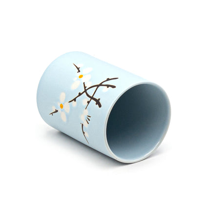 Blue Sakura Ceramic Tea Cup
