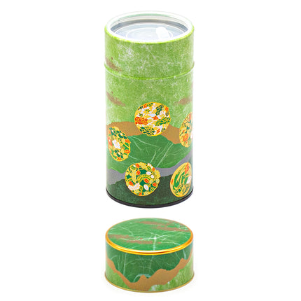 Asian-Style Light Green Stainless Steel Tea Container