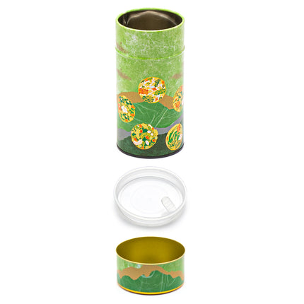 Asian-Style Light Green Stainless Steel Tea Container