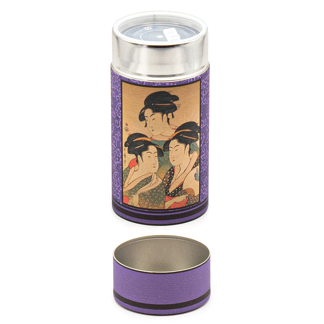 Japanese-Style Stainless Steel Tea Container - Purple