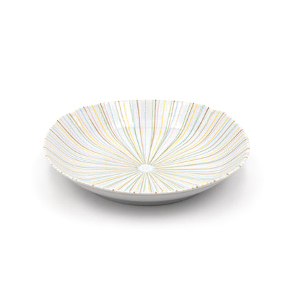 Japanese Colorful Striped with Irregular Rim 8.25"D - Set of 2