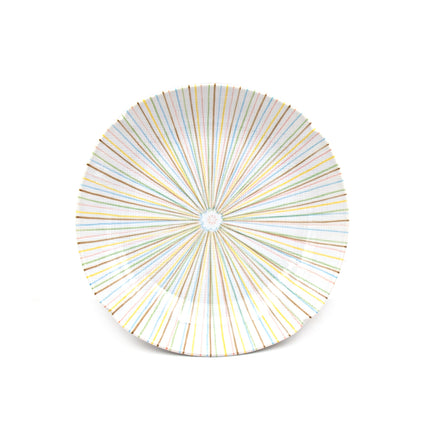 Japanese Colorful Striped with Irregular Rim 8.25"D - Set of 2