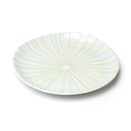 Japanese Colorful Striped with Irregular Rim 8.25"D - Set of 2