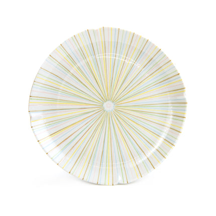 Japanese Colorful Striped with Irregular Rim 8.25"D - Set of 2