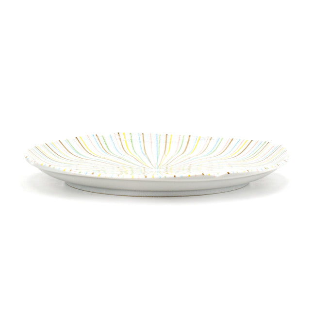 Japanese Colorful Striped with Irregular Rim 8"D