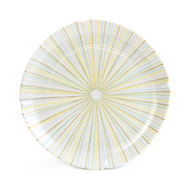 Japanese Colorful Striped with Irregular Rim 8"D